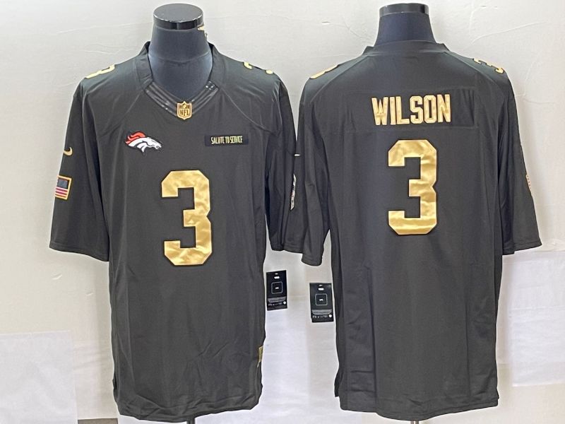 Denver Broncos #3 Russell Wilson Jersey - Black - Cocomos