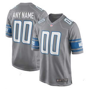  Detroit Lions Nike Alternate Custom Game Jersey - Gray